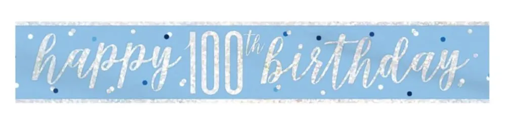 Stendardo Happy 100th Blu 2,74 m