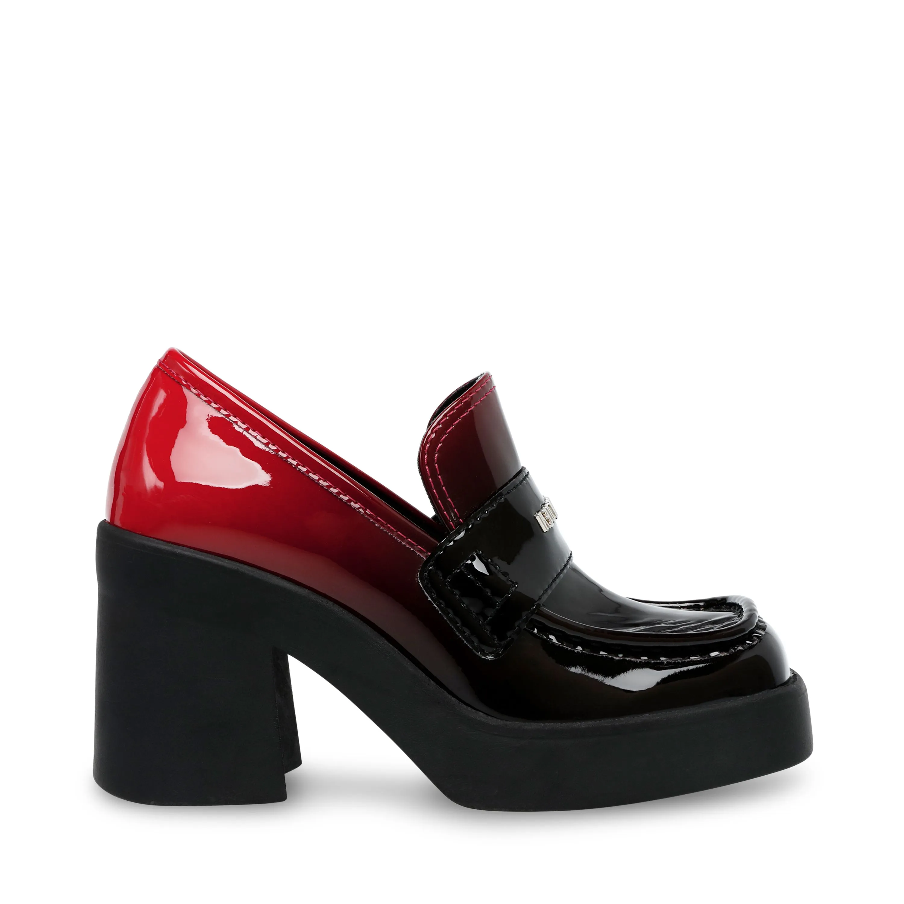 Steve Madden Utmost-SM Blk / Red - Mocassini Donna Neri / Rossi    