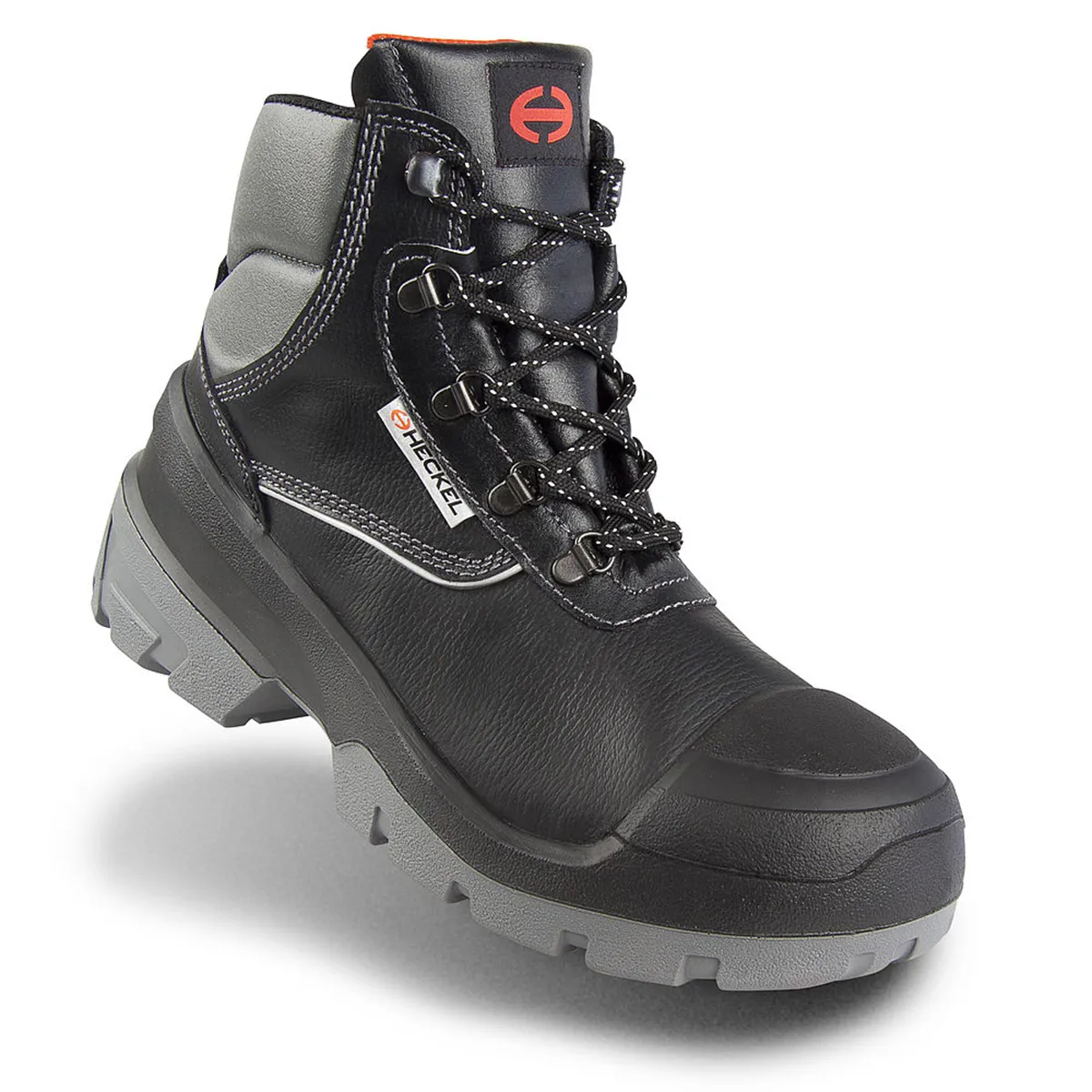 Stivaletti antinfortunistici S3 Heckel da Uomo tg. 42, col. Nero , resistenti all'acqua, con puntale di sicurezza