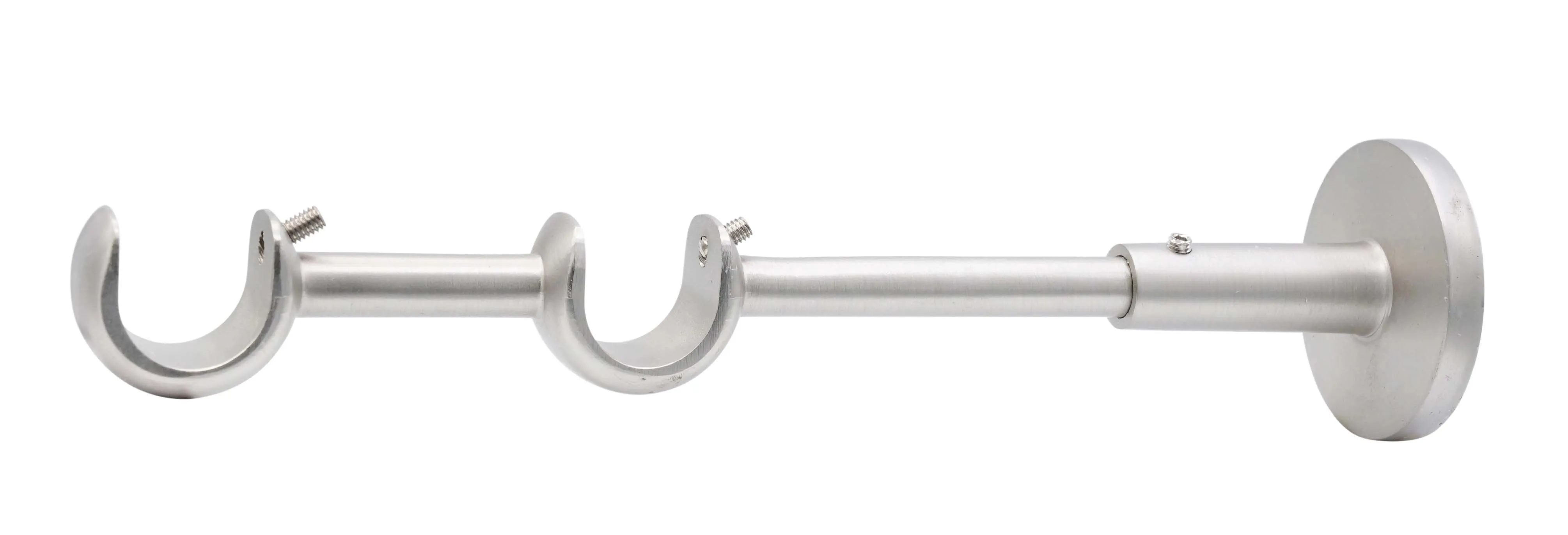 Supporto a parete doppio per bastone tenda argento Ø 2 cm L 20 cm