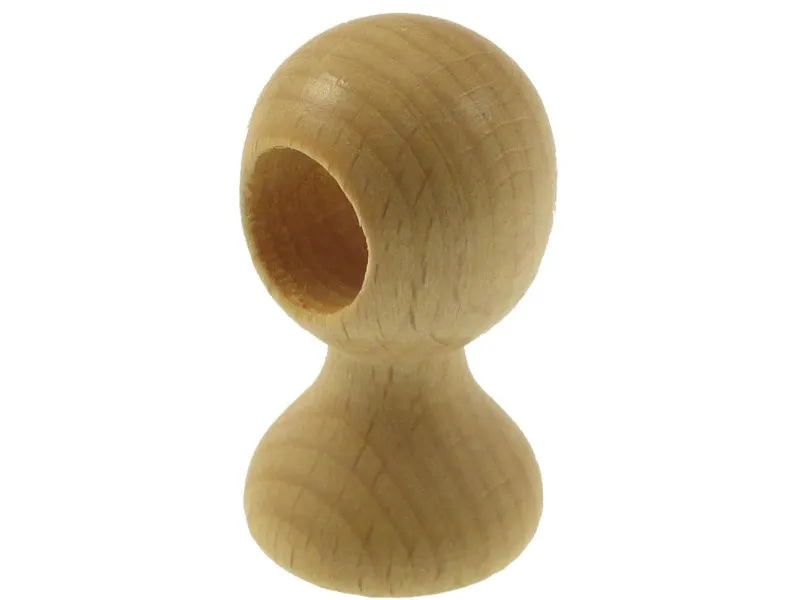 Supporto bastone tenda a parete Ø 1,1 x L 3,7 cm naturale 2 pz