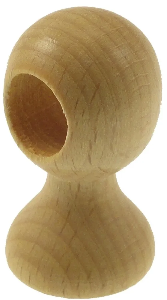 Supporto bastone tenda a parete Ø 1,1 x L 3,7 cm naturale 2 pz