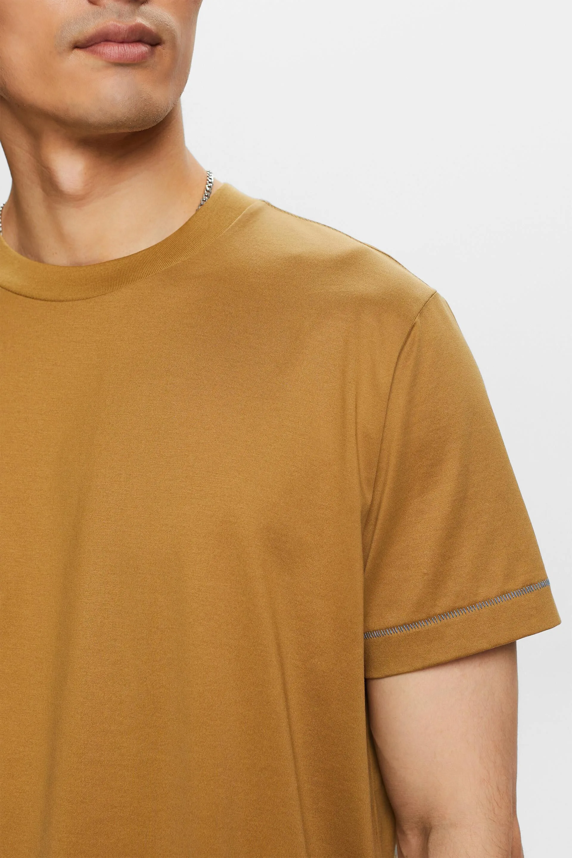 T-shirt a girocollo in jersey di 100% cotone