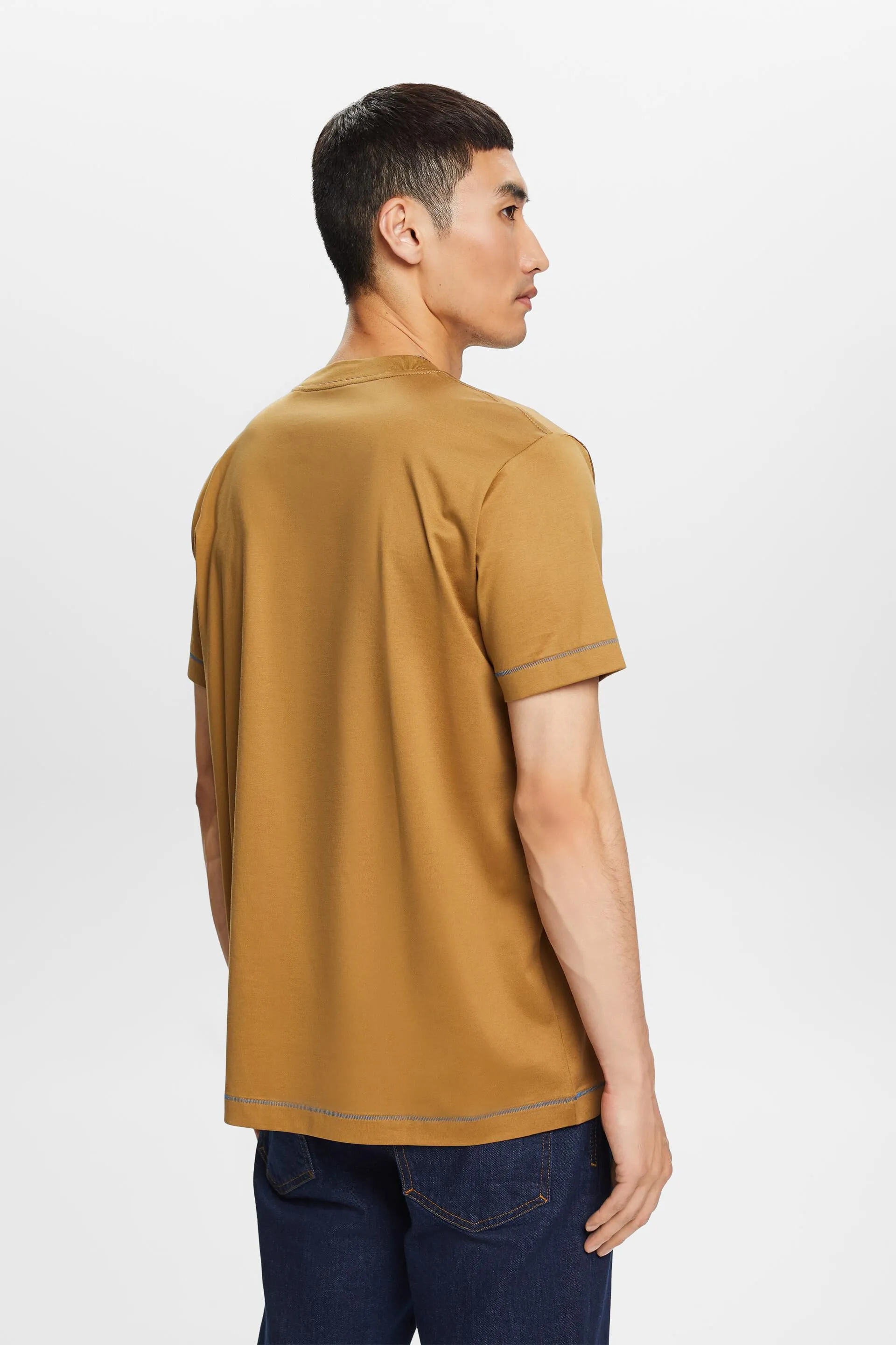 T-shirt a girocollo in jersey di 100% cotone
