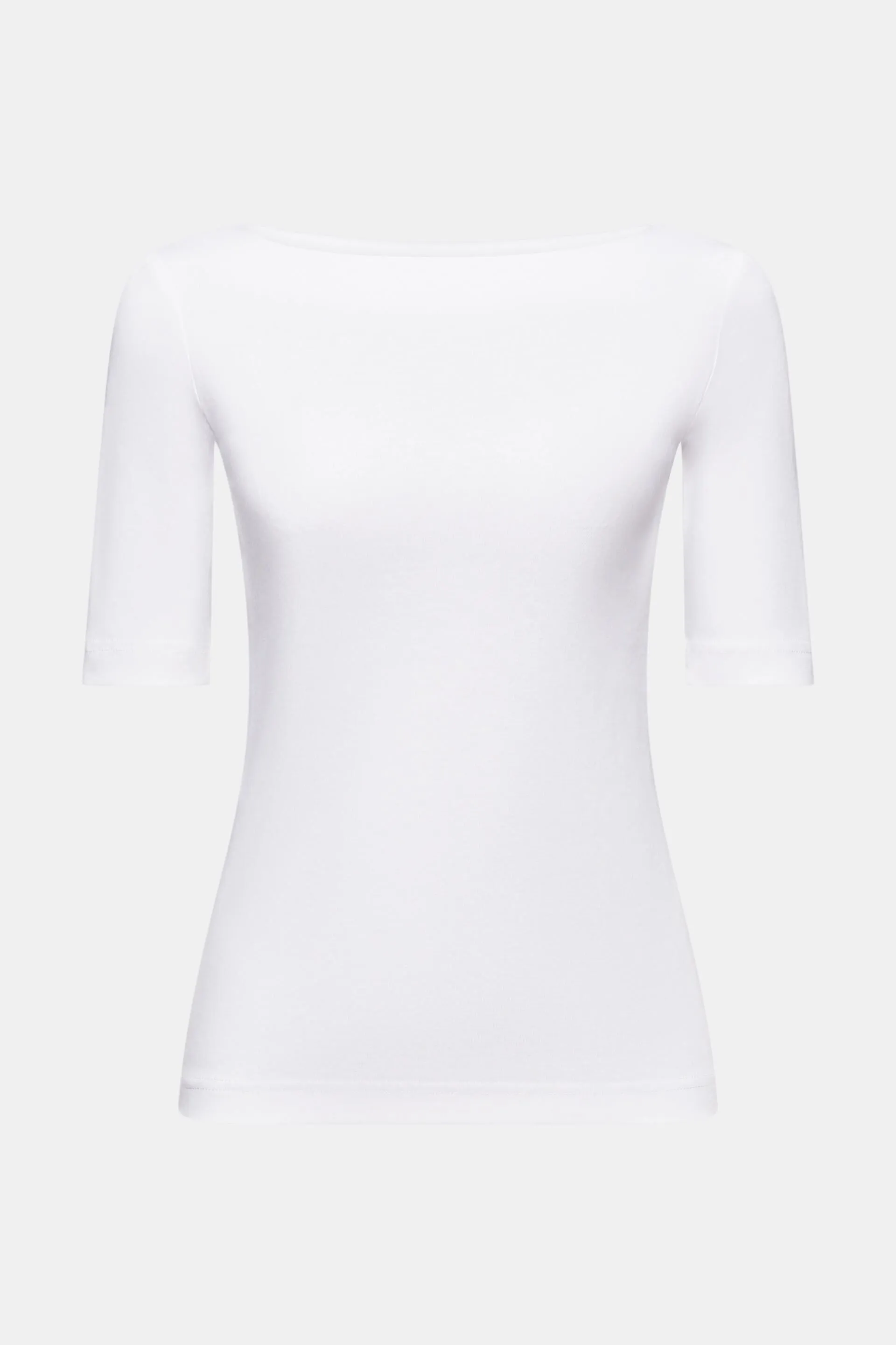 T-shirt con scollo a barchetta