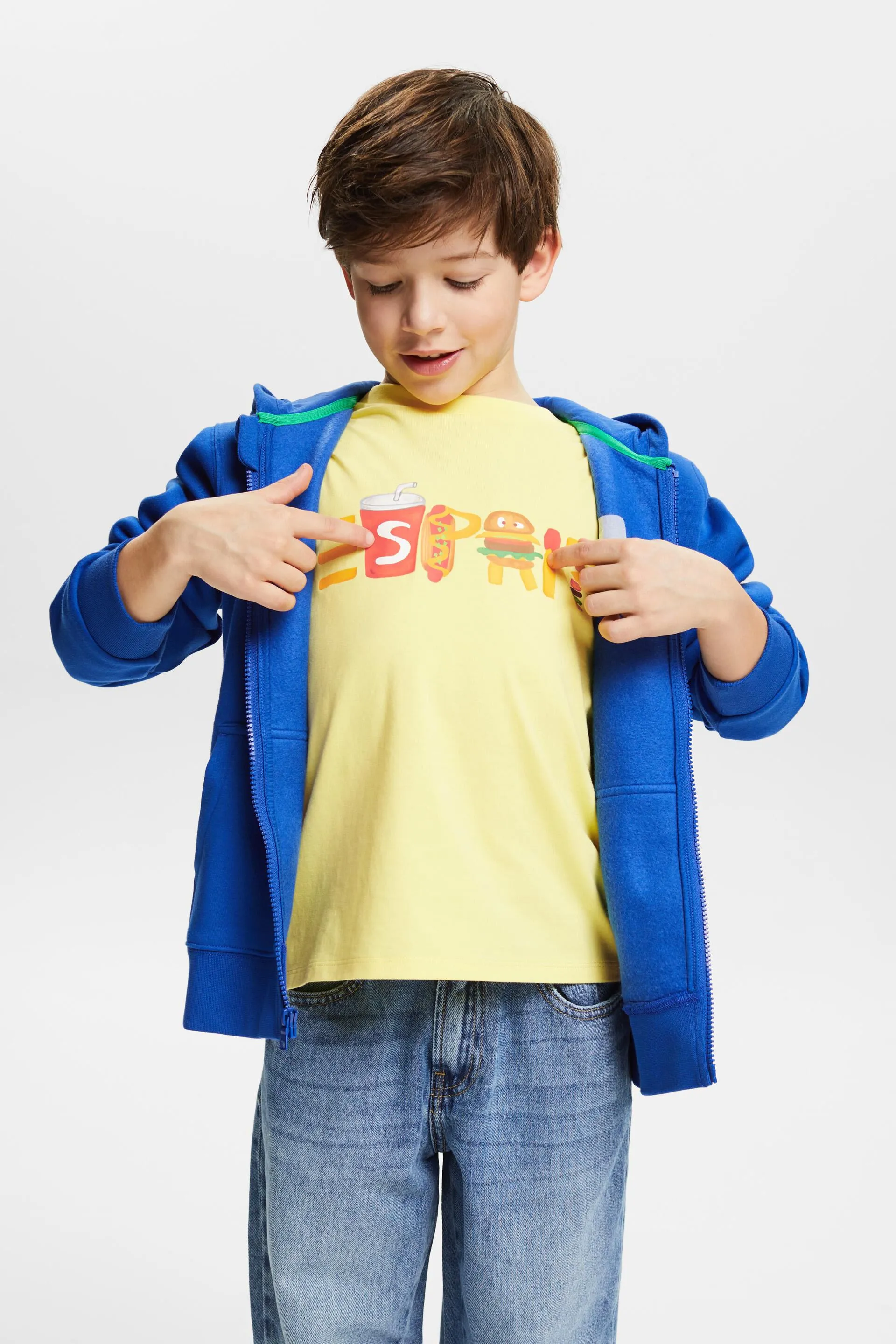 T-shirt in cotone con logo e manica lunga