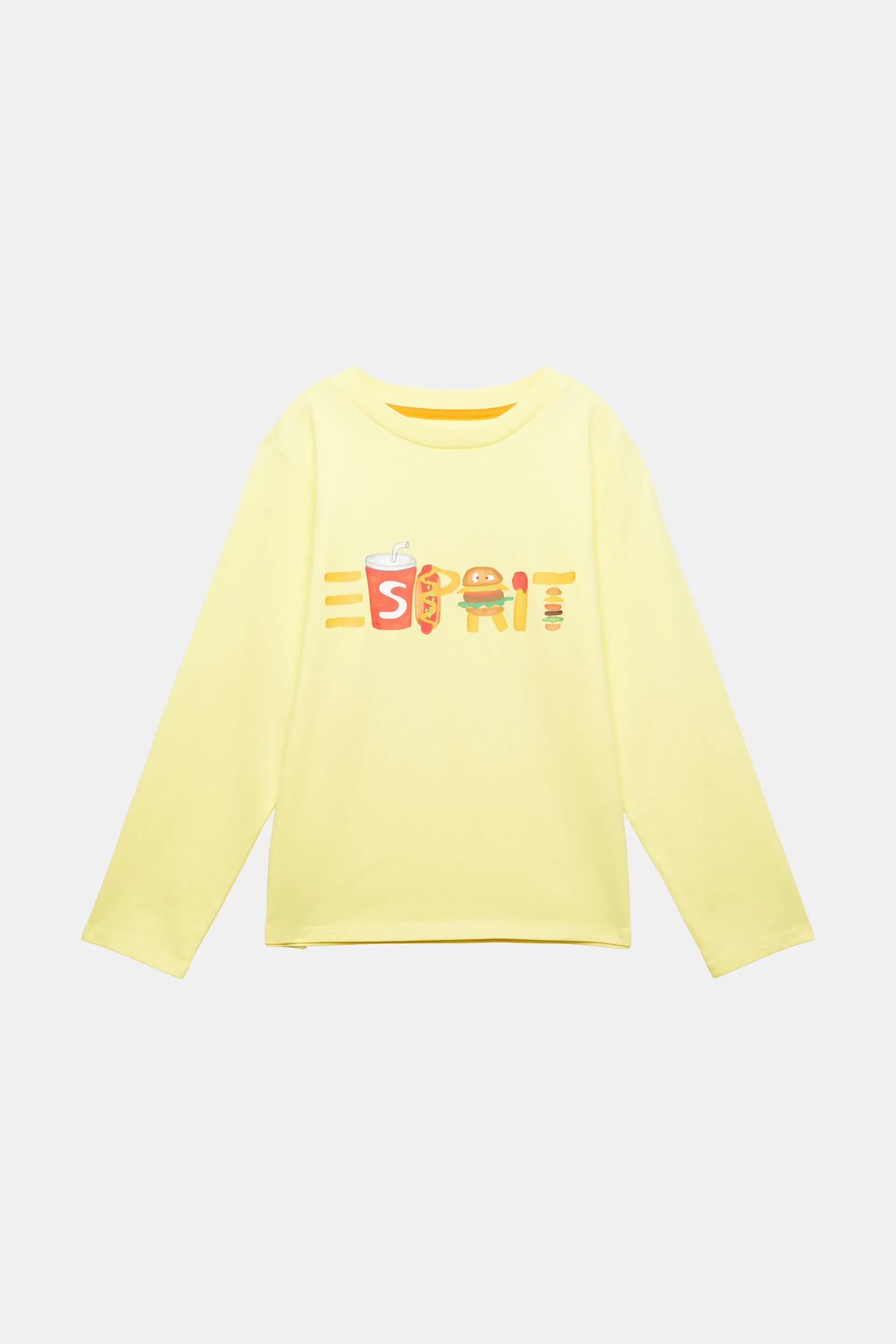 T-shirt in cotone con logo e manica lunga