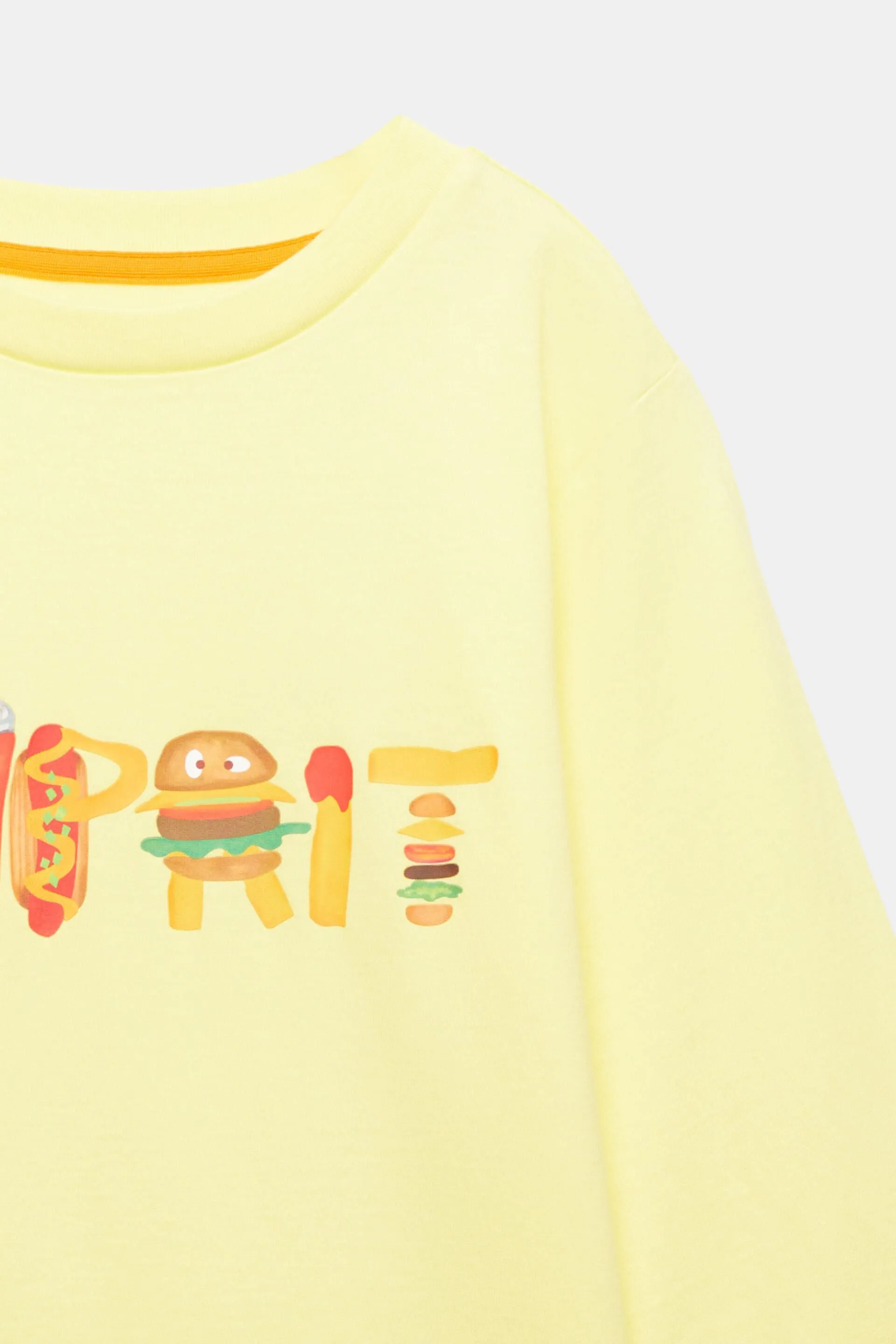 T-shirt in cotone con logo e manica lunga
