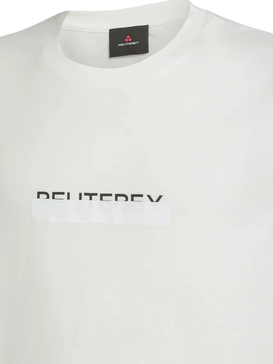 T-Shirt in Cotone con Scritta Logo