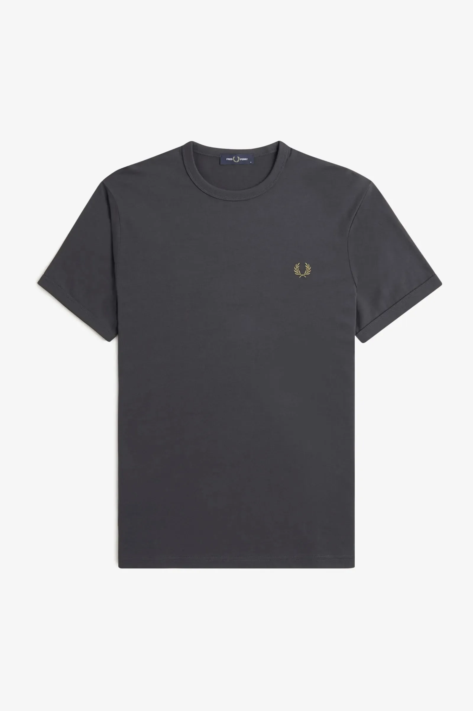 T-Shirt Ringer Classic Fred Perry Grigia da Uomo