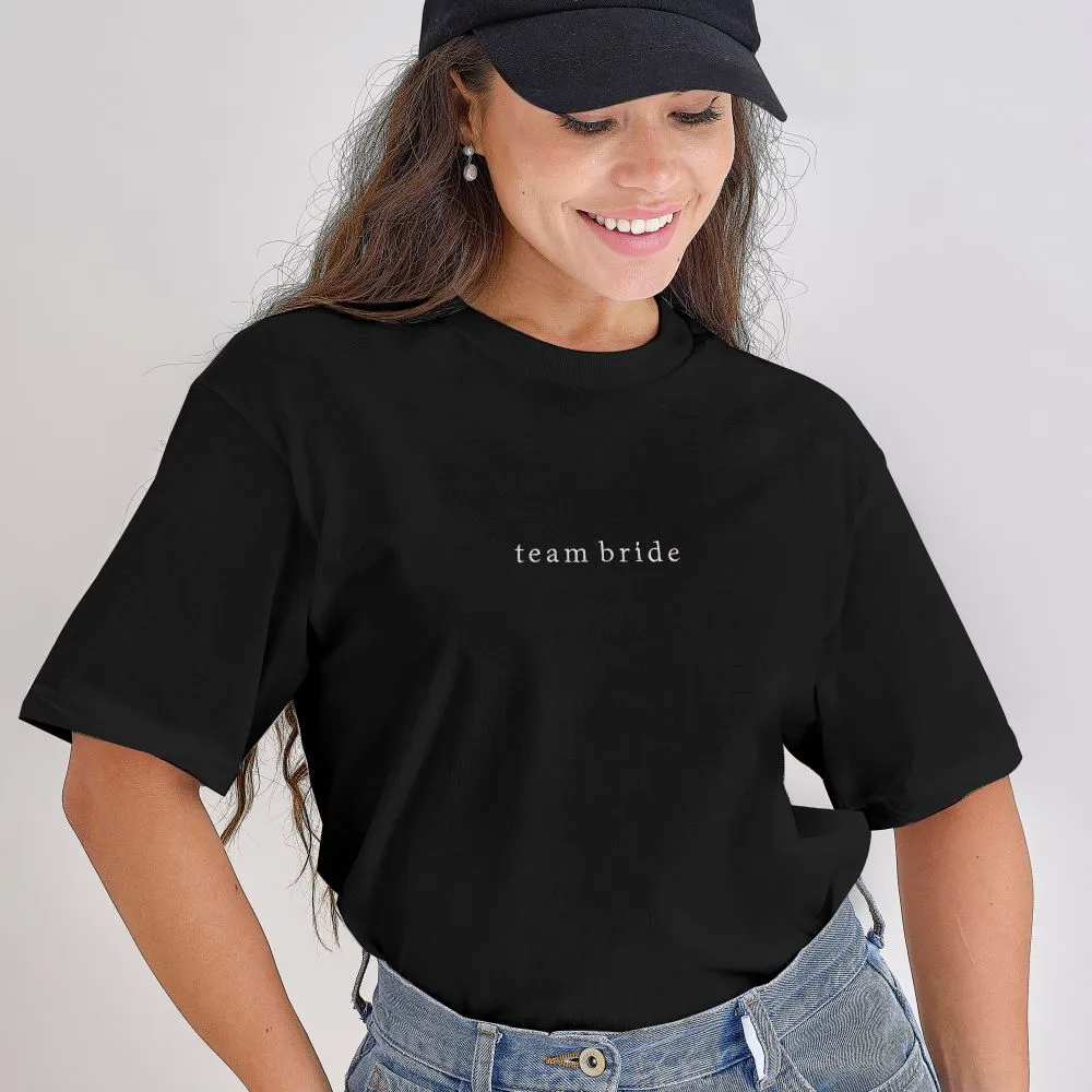 T-shirt Team Bride taglia XL in nero