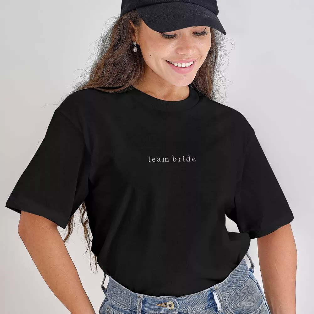 T-shirt Team Bride taglia XL in nero