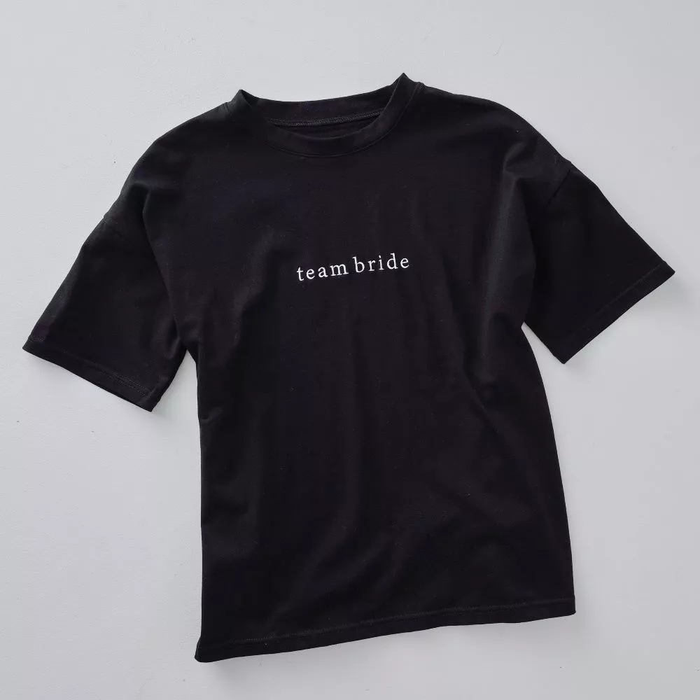 T-shirt Team Bride taglia XL in nero