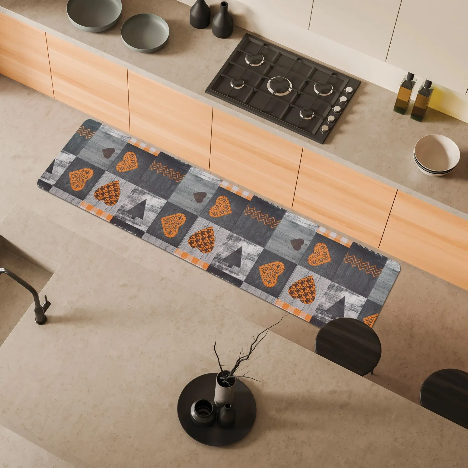 Tappeto Floor chalet grigio 50x230 cm
