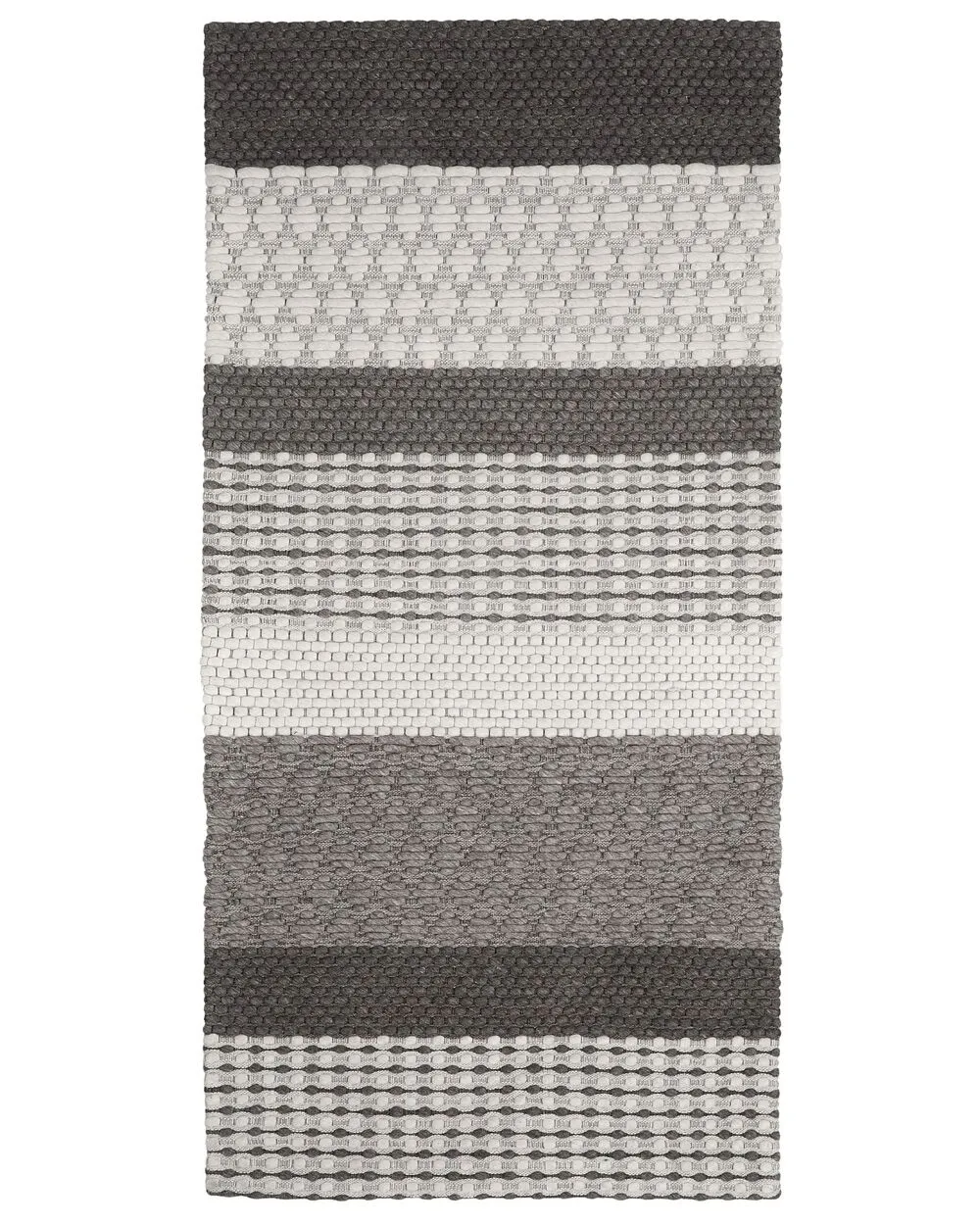 Tappeto lana grigio 80 x 150 cm AKKAYA