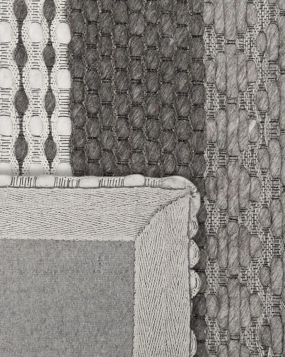 Tappeto lana grigio 80 x 150 cm AKKAYA