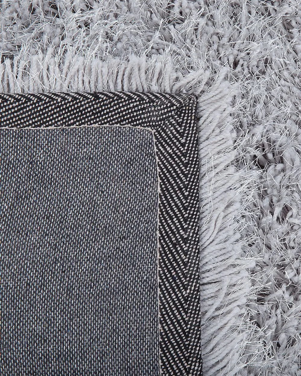 Tappeto shaggy rettangolare grigio chiaro 200 x 300 cm CIDE