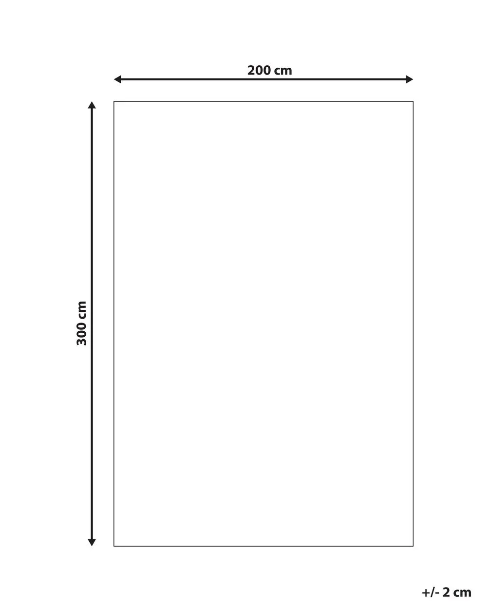 Tappeto shaggy rettangolare grigio chiaro 200 x 300 cm CIDE