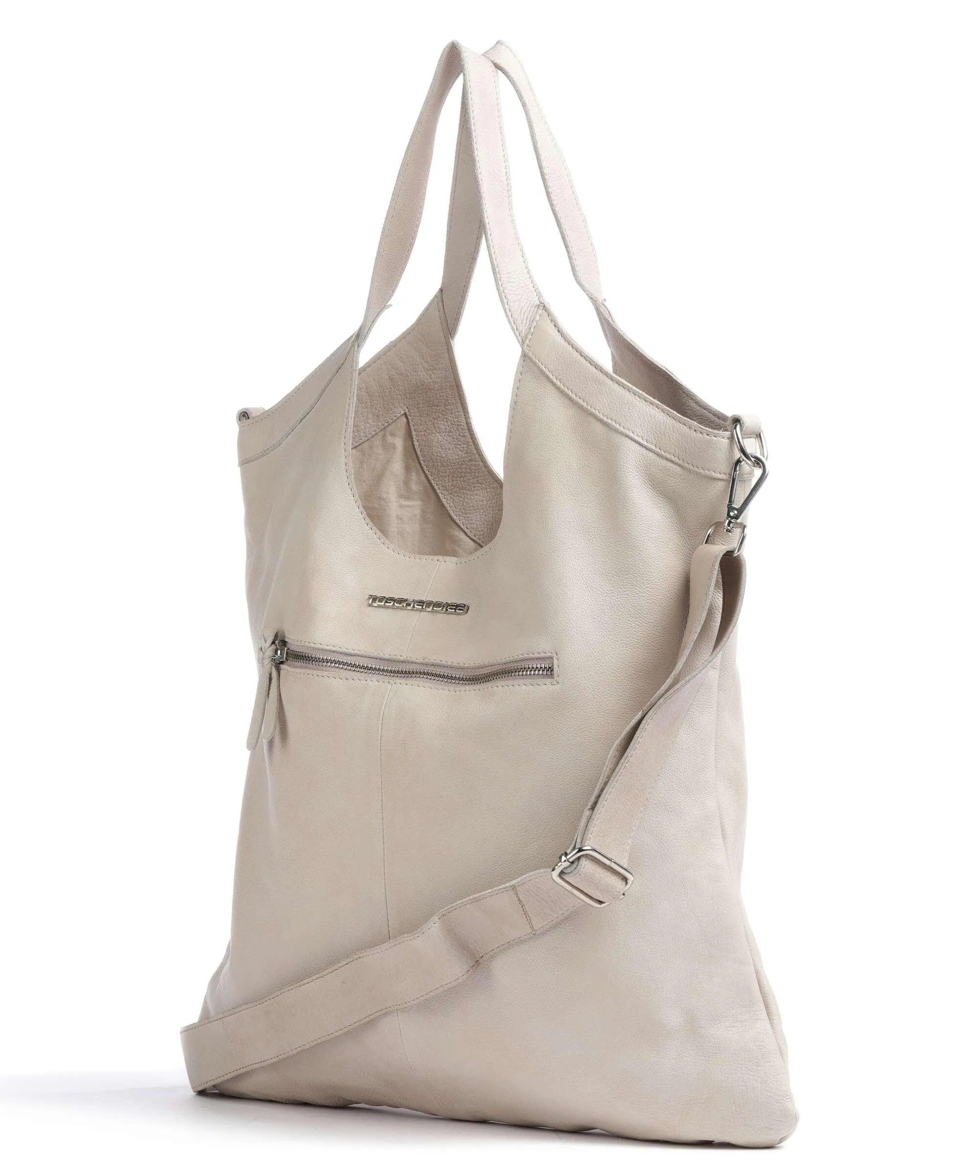  Taschendieb Wien Kohlmarkt 105 Borsa shopper pelle di vacchetta grana sabbia  