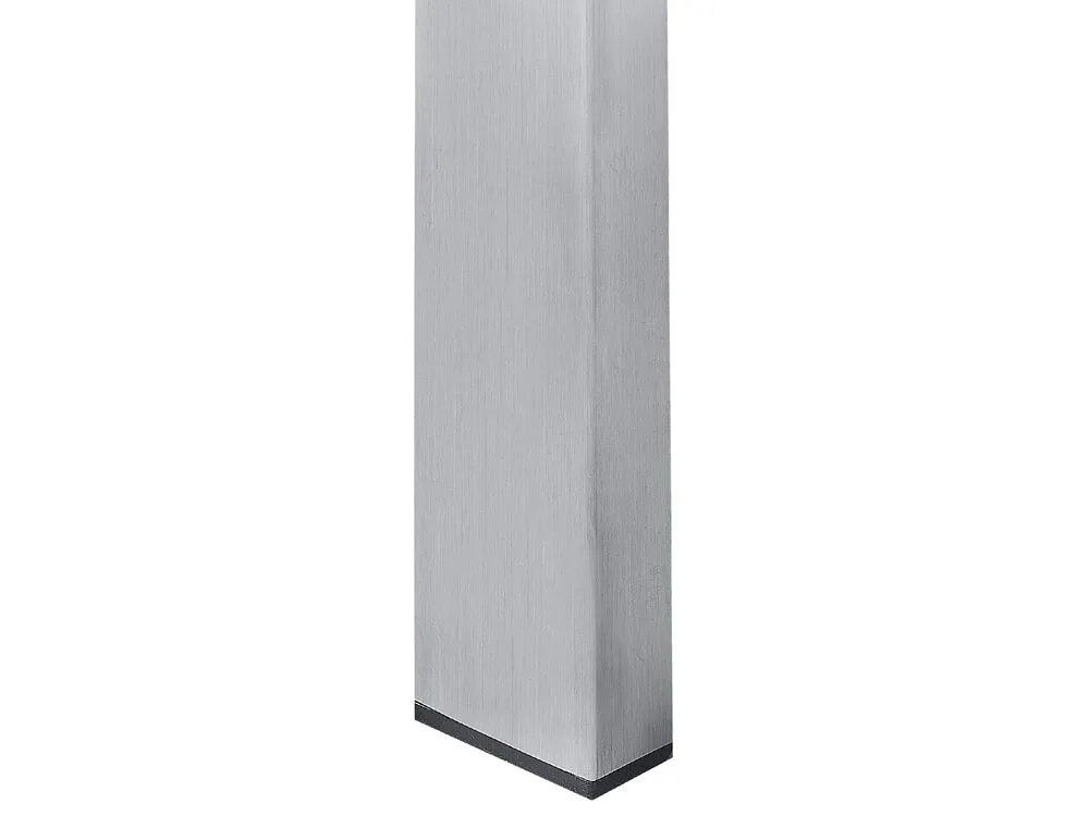 Tavolo da giardino vetro temperato e acciaio inox bianco e argento 180 x 90 cm COSOLETO