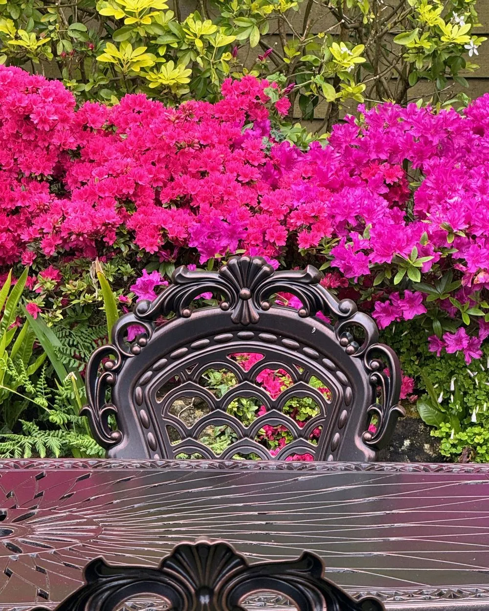 Tavolo da pranzo da giardino in alluminio marrone scuro 102 x 165 cm LIZZANO