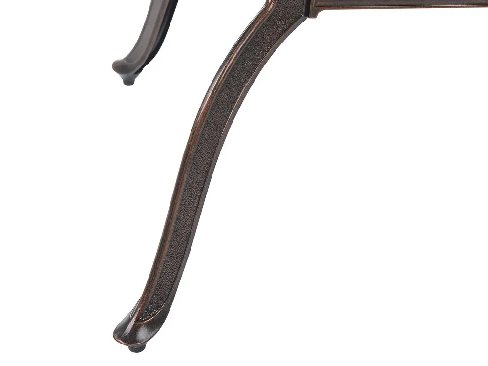 Tavolo da pranzo da giardino in alluminio marrone scuro 102 x 165 cm LIZZANO