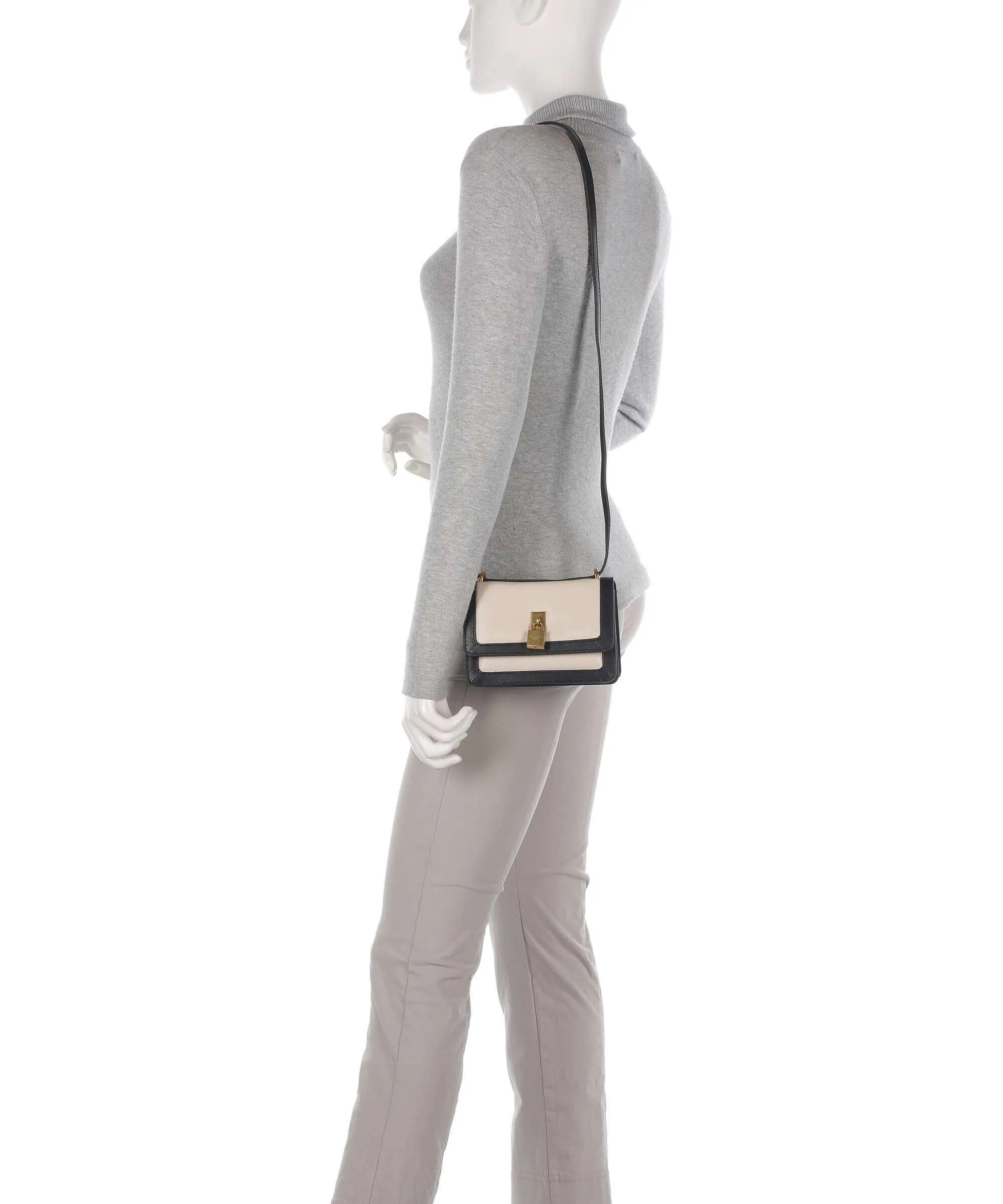  Ted Baker Clevlen Borsa a tracolla morbida pelle bovina beige/nero  