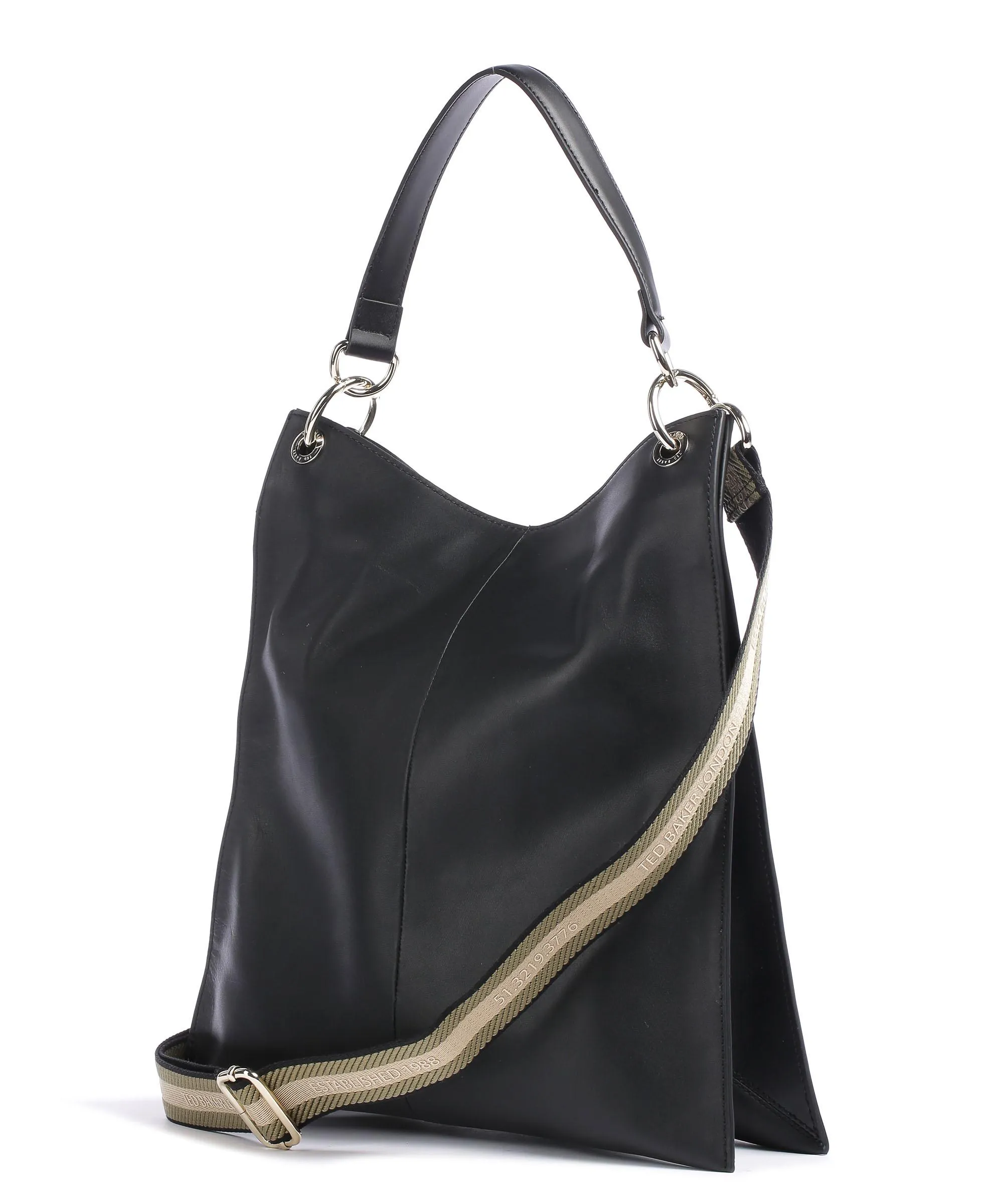  Ted Baker Darcita Borsa hobo pelle liscia nero  