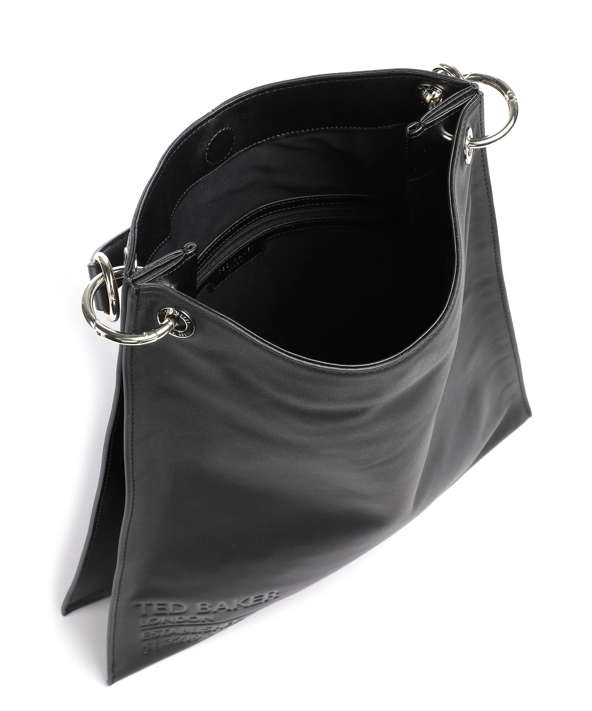  Ted Baker Darcita Borsa hobo pelle liscia nero  