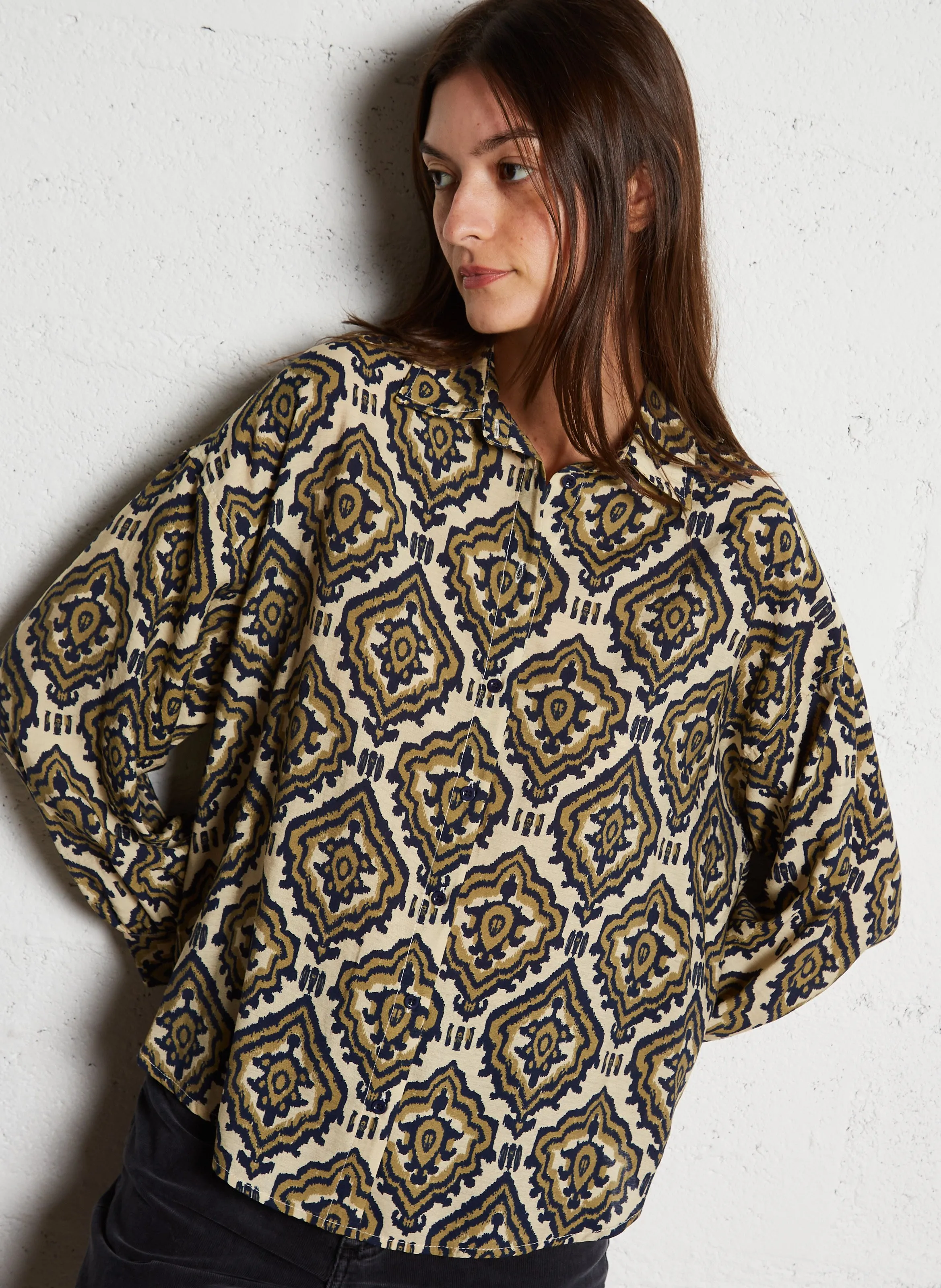  THE KORNER   Camicia dritta in viscosa stampata | Multicolore
