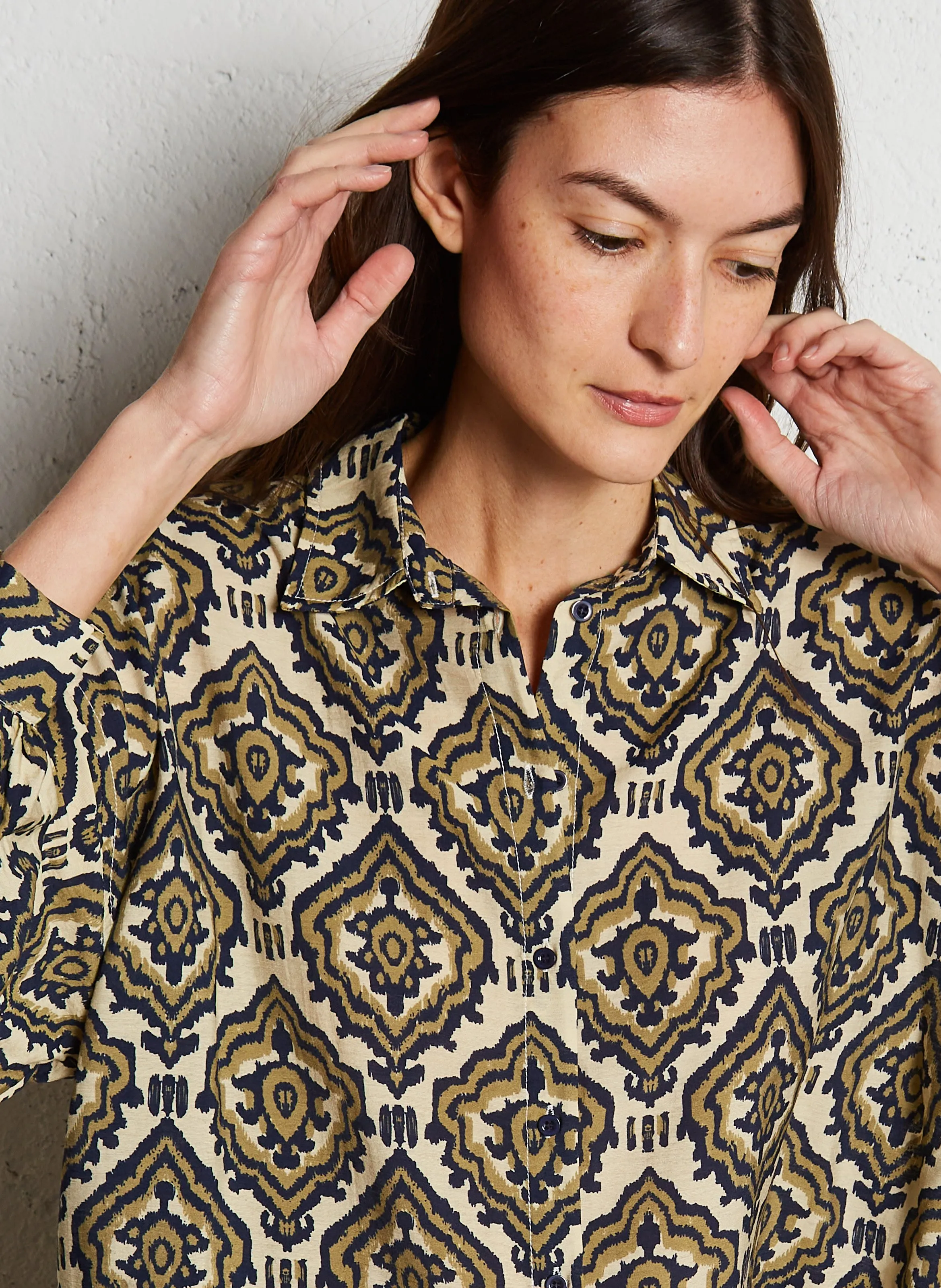  THE KORNER   Camicia dritta in viscosa stampata | Multicolore