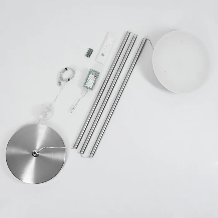 Theron Lampada da terra LED Nichel opaco, 1-Luce, Telecomando