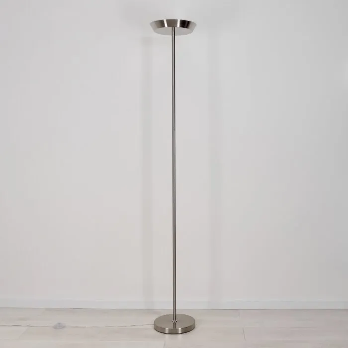 Theron Lampada da terra LED Nichel opaco, 1-Luce, Telecomando