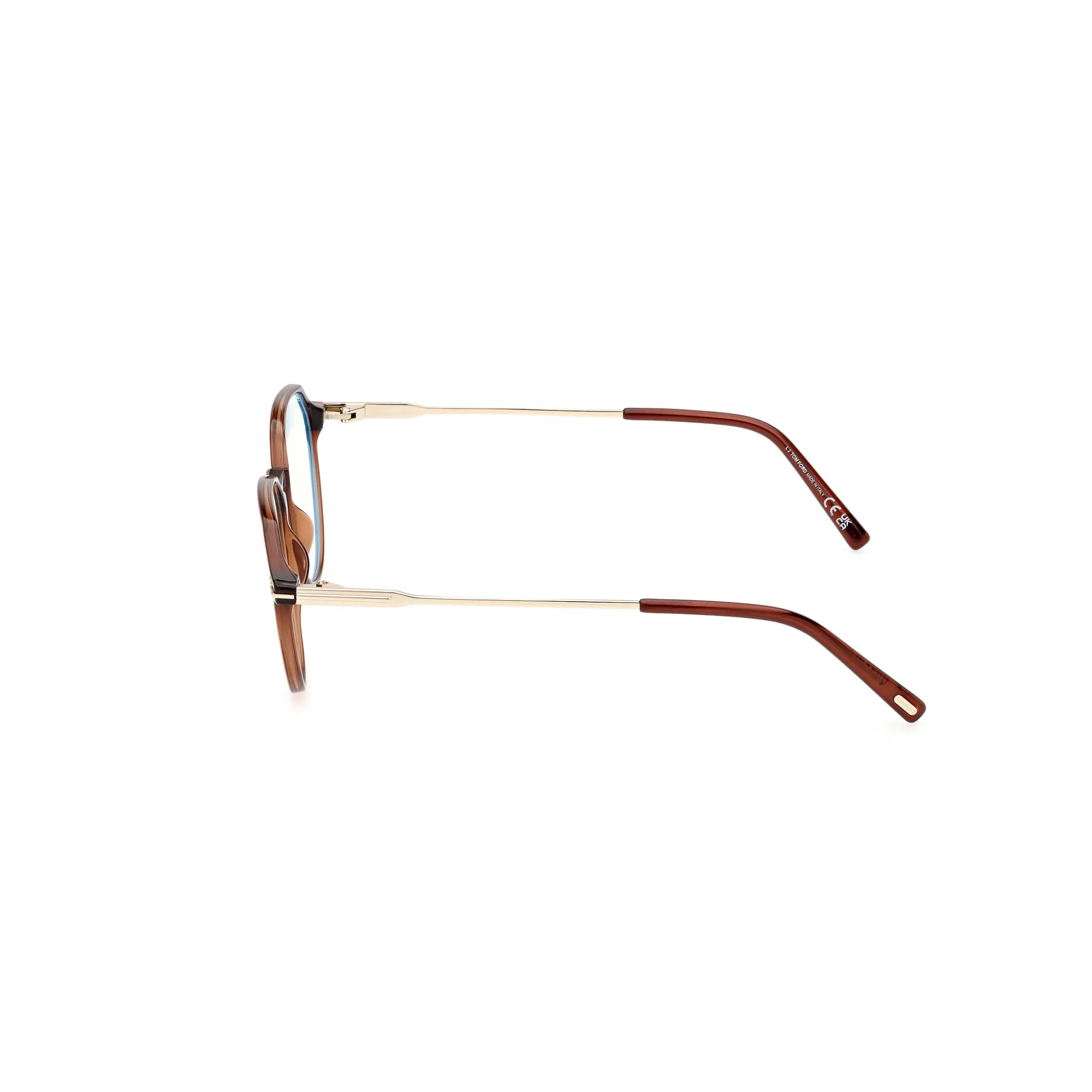   Tom Ford FT 5875-B Blue Filter 048 Marrone Scuro Lucido | Occhiale Da Vista Uomo 