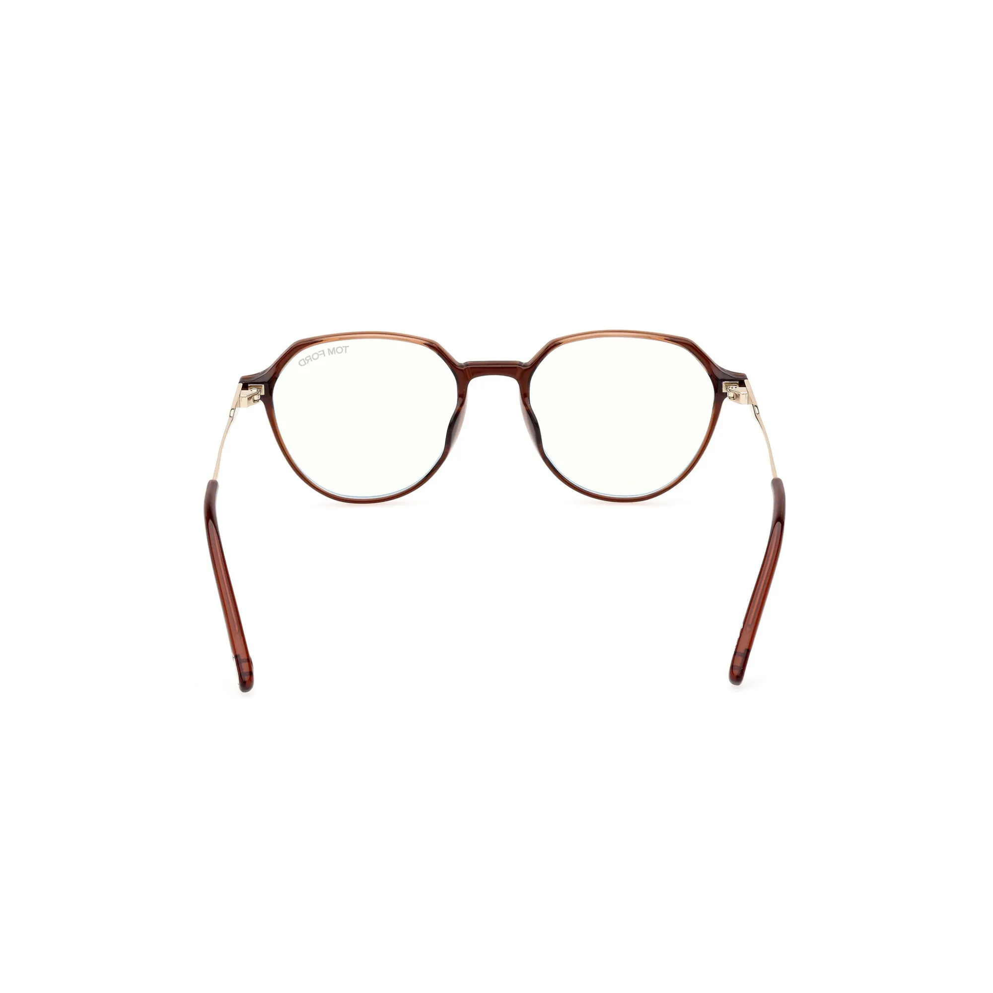   Tom Ford FT 5875-B Blue Filter 048 Marrone Scuro Lucido | Occhiale Da Vista Uomo 