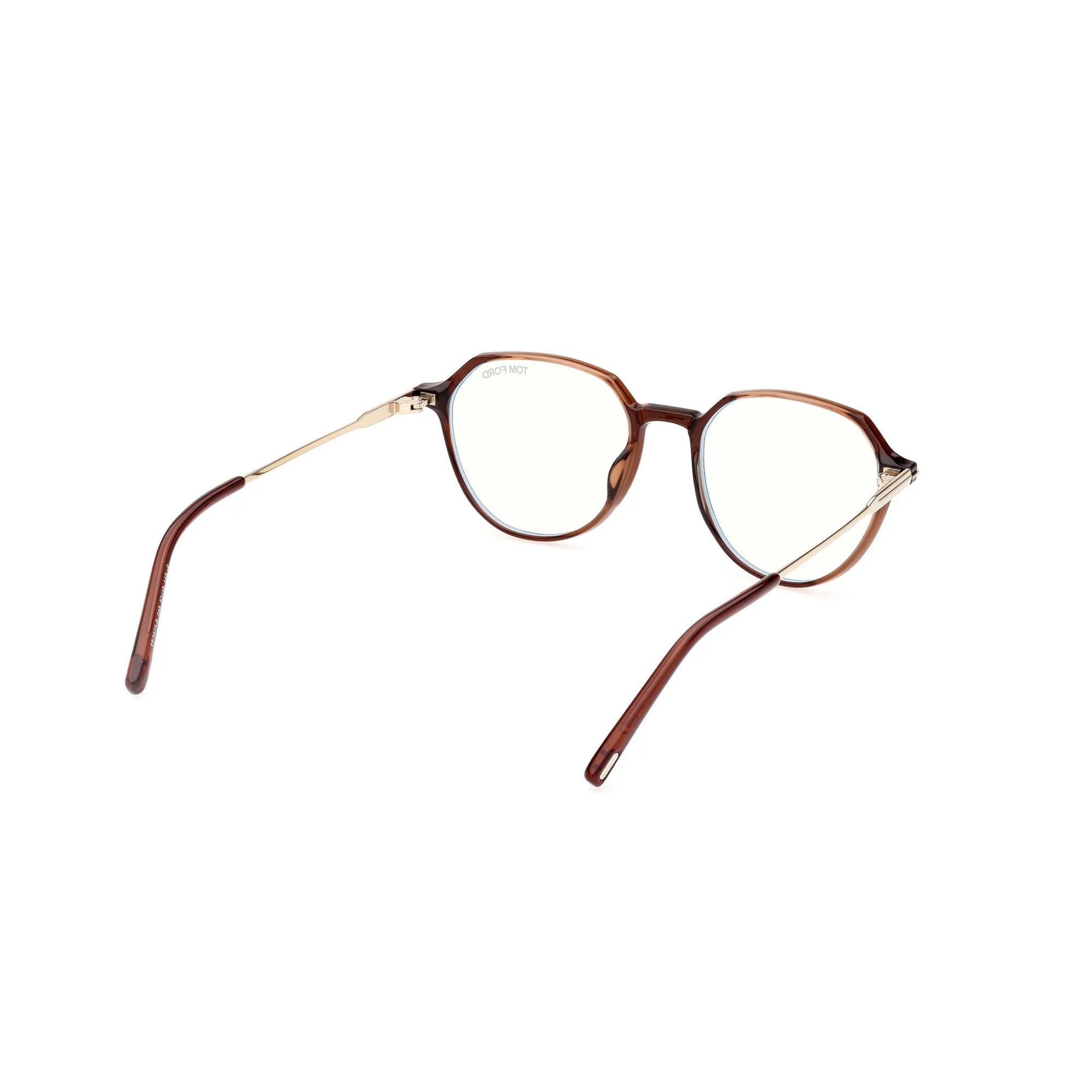   Tom Ford FT 5875-B Blue Filter 048 Marrone Scuro Lucido | Occhiale Da Vista Uomo 