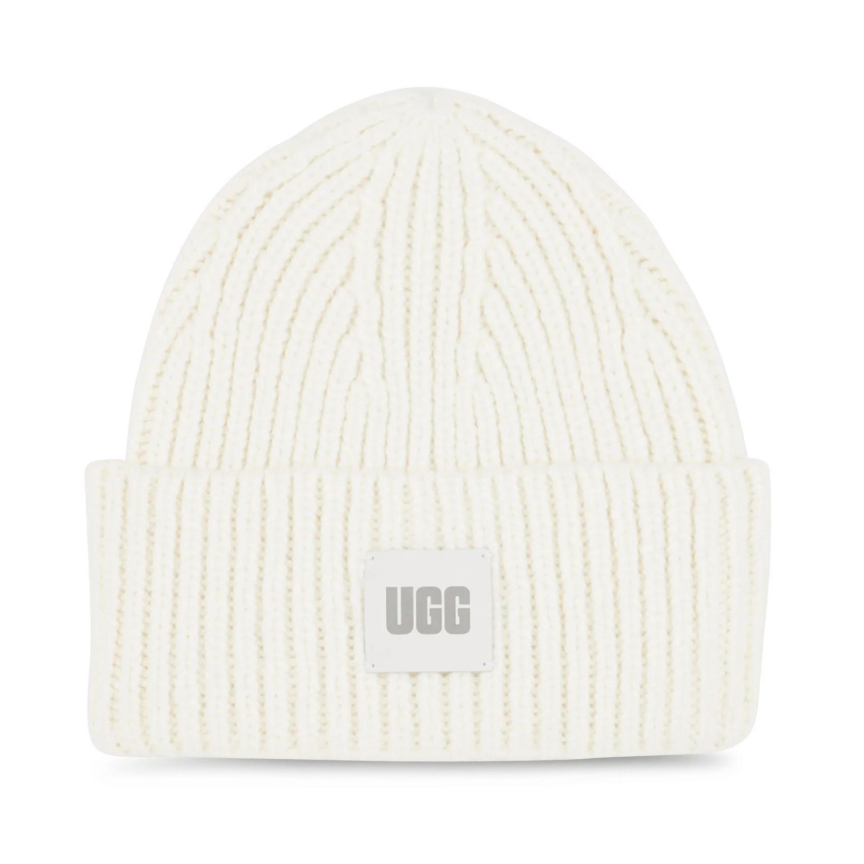  UGG   CHUNKY RIB - Berretto a coste con logo ricamato | Bianco