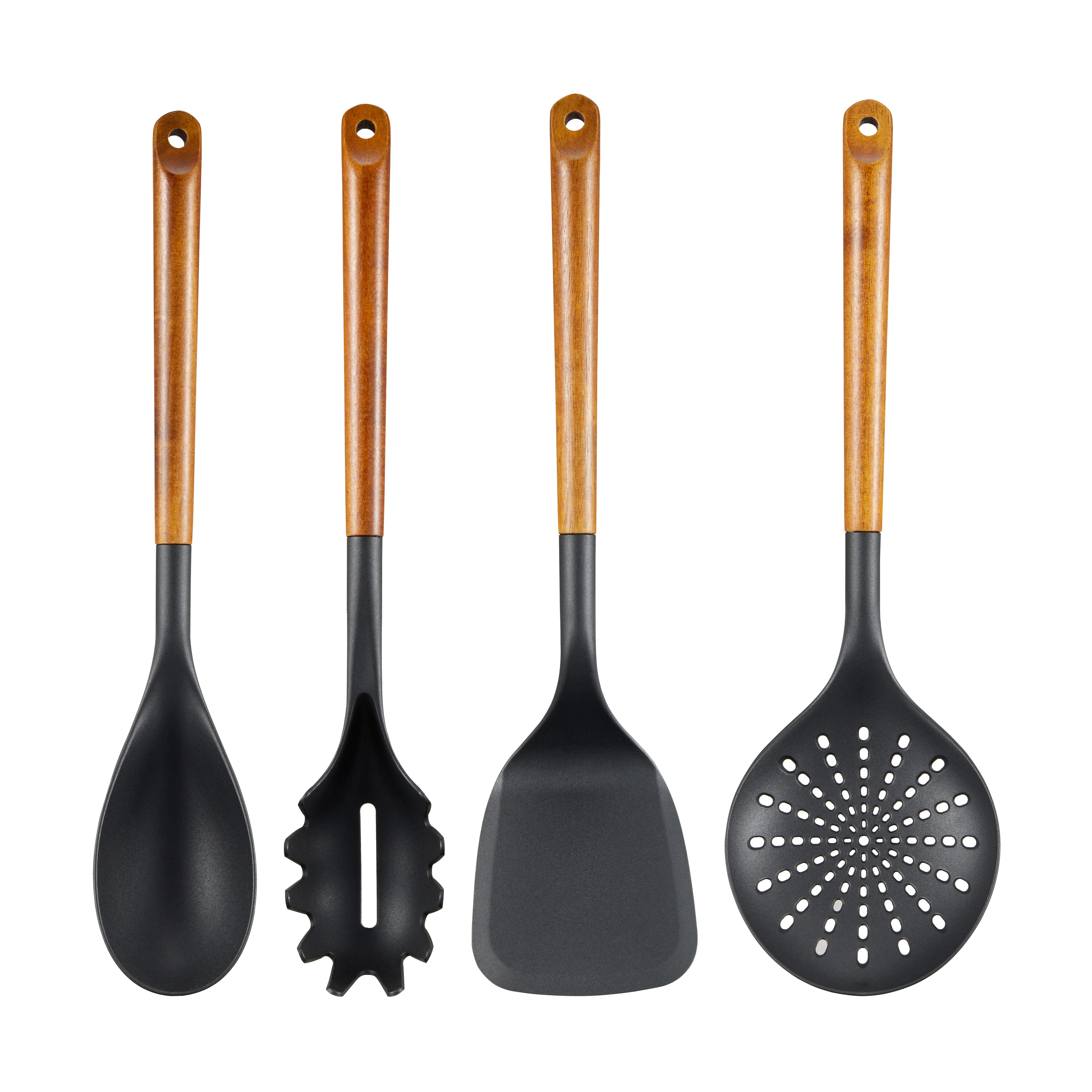 Utensili da cucina Korra 4 pezzi.jn{font-size:18px}Acacia-plastica