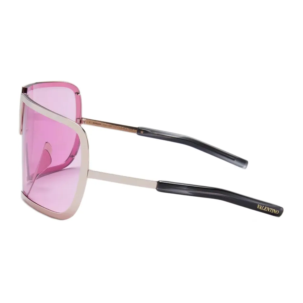 Valentino - V - Romask Occhiale Oversize a Mascherina - Oro Rosa - Valentino Eyewear