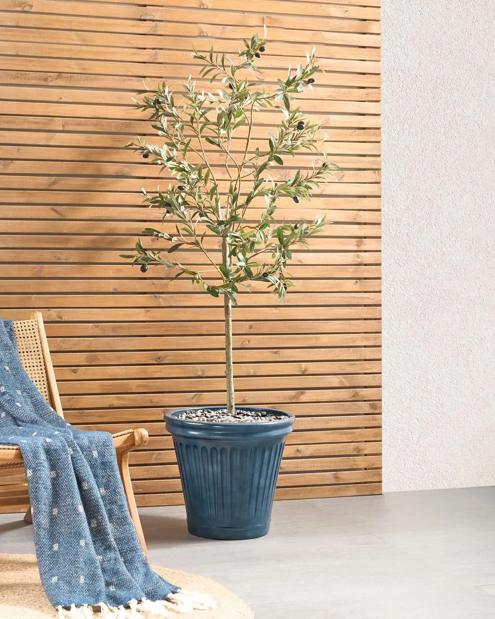 Vaso per piante MAIZE Materiale sintetico 43 cm Blu