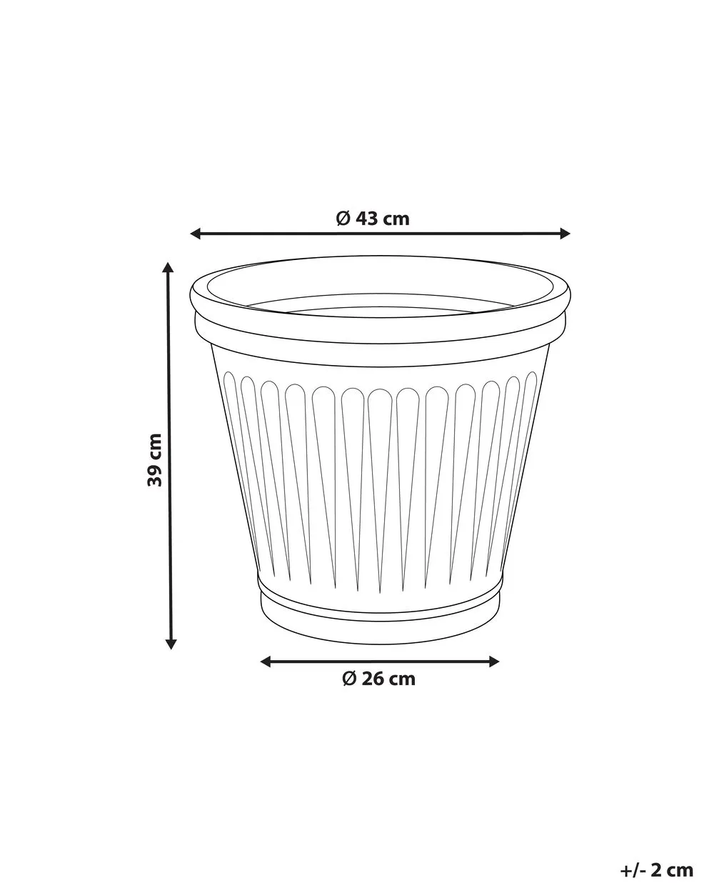 Vaso per piante MAIZE Materiale sintetico 43 cm Blu