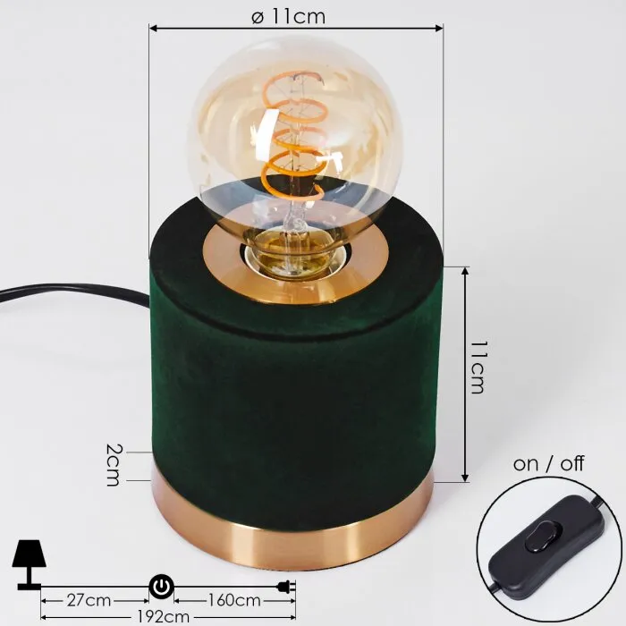 Weruga Lampada da tavolo Verde, Ottone, 1-Luce