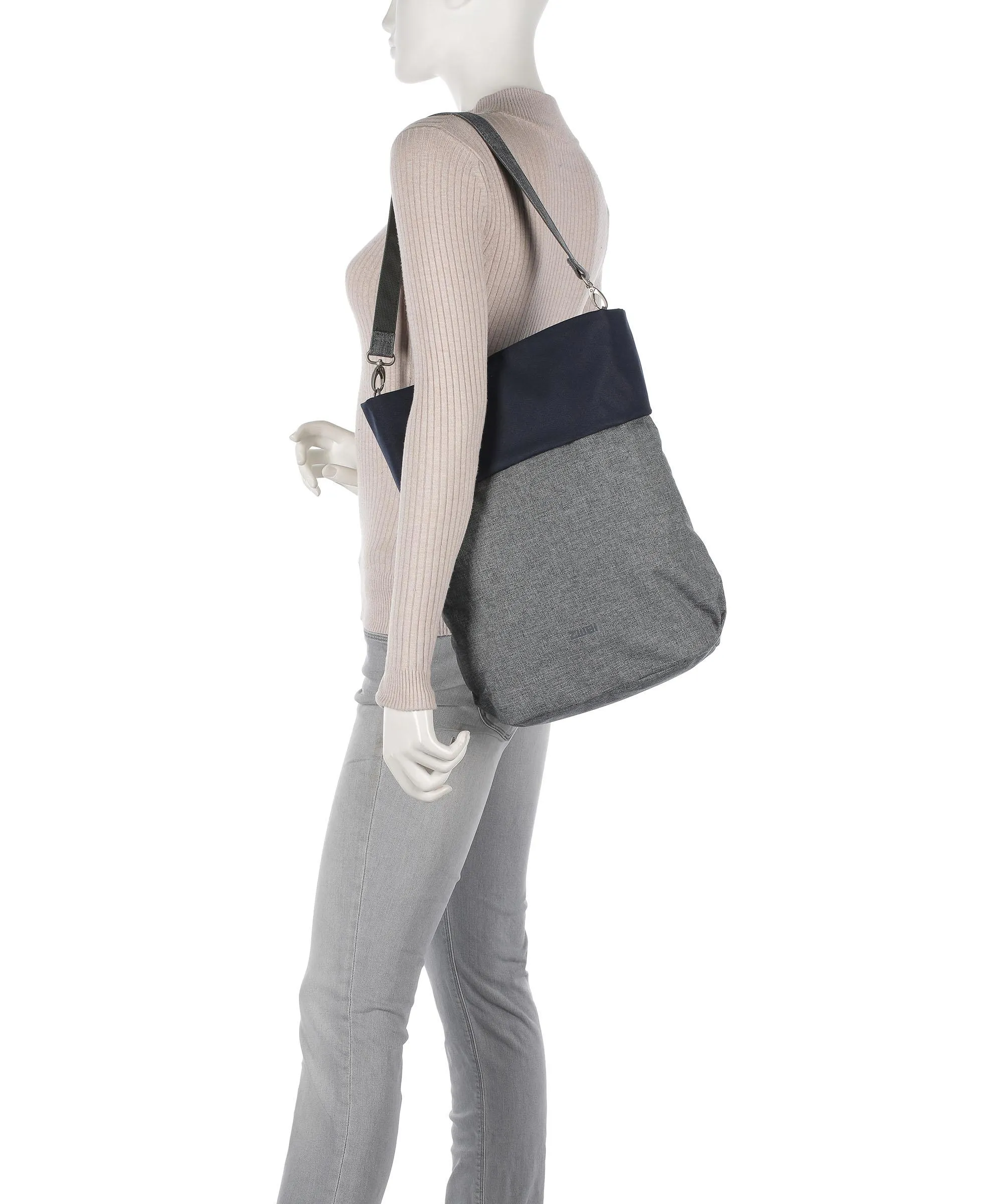  Zwei Kim KIR120 Borsa a zainetto poliestere, pelle sintetica grigio/blu  